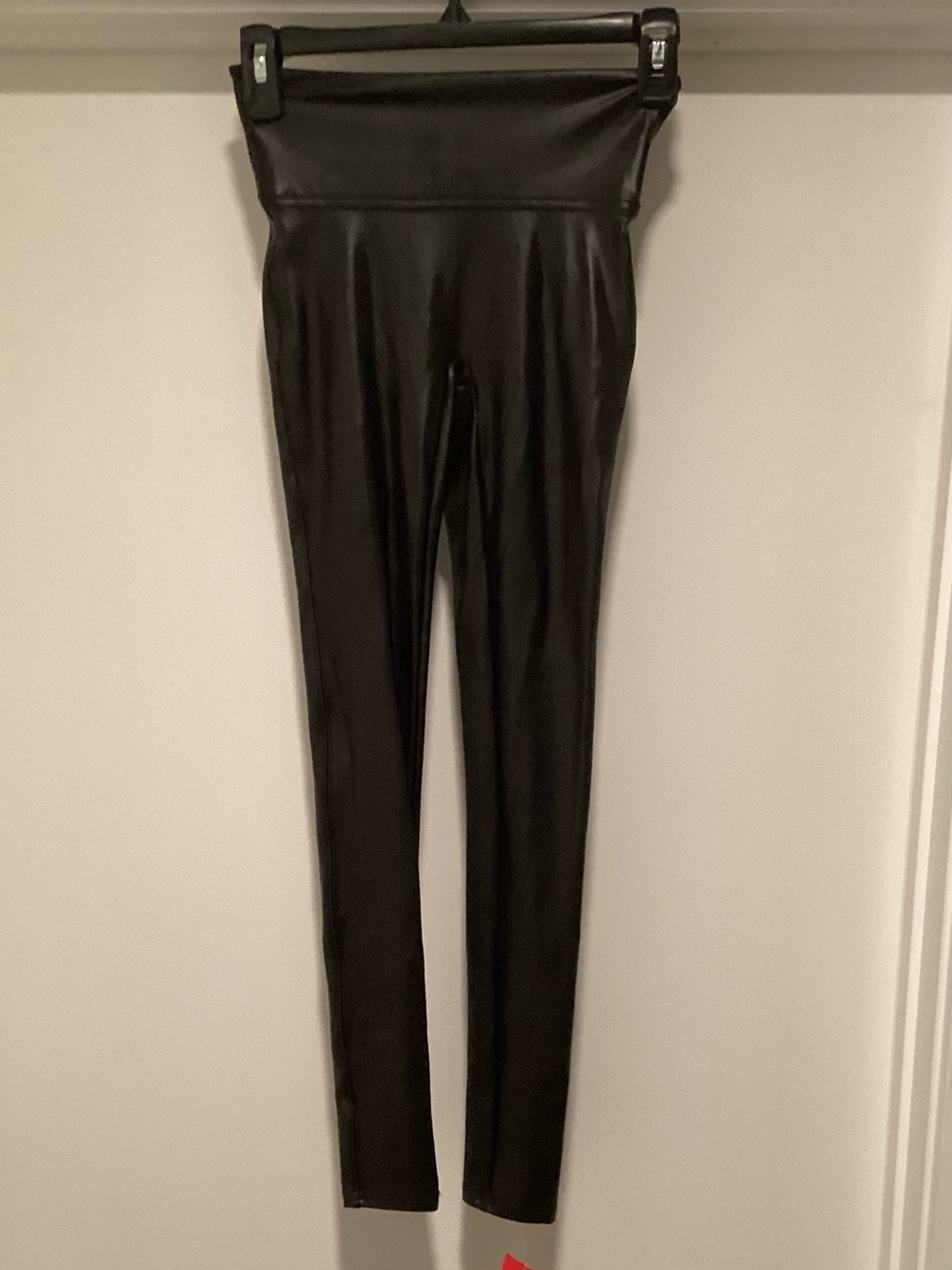 Spanx Black Faux Leather High-Waist Leggings